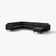 MORABO Sectional, 5-seat, with chaise/Grann/Bomstad black/wood