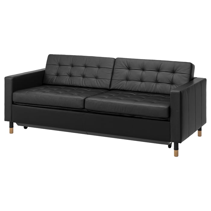 MORABO sleeper sofa, Grann/Bomstad black/wood IKEA