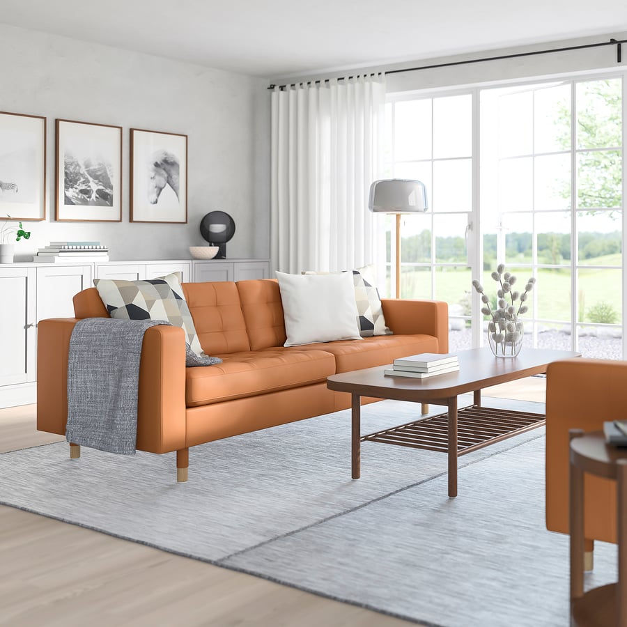 MORABO sofa, Grann/Bomstad golden brown/wood IKEA