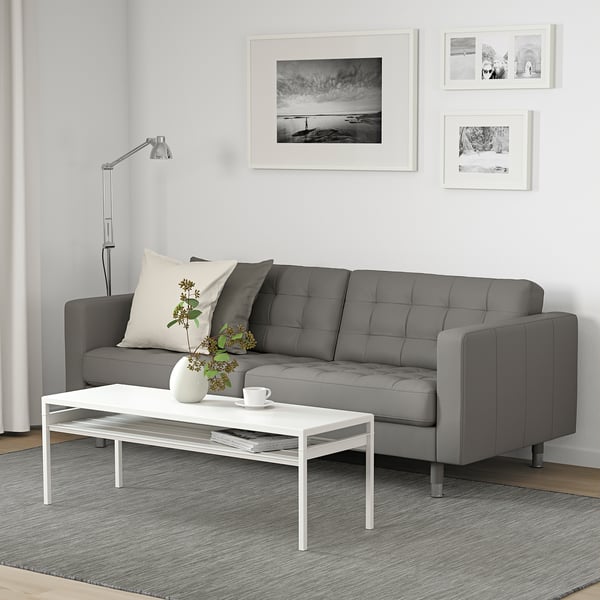 MORABO Sofa, Grann/Bomstad gray-green/metal