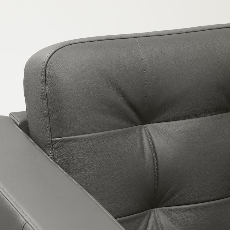 MORABO sofa, with chaise/Grann/Bomstad graygreen/wood IKEA