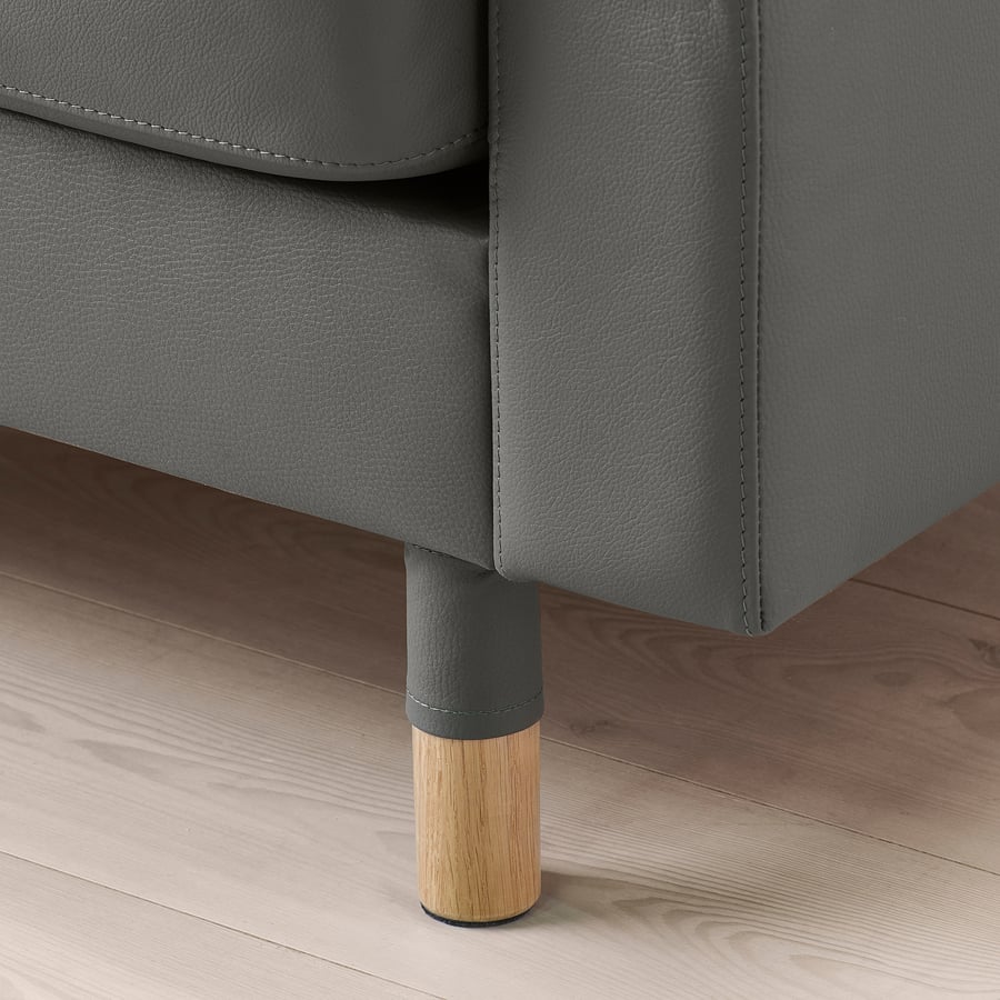 MORABO sofa, with chaise/Grann/Bomstad graygreen/wood IKEA