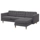 MORABO Sofa, with chaise/Gunnared dark gray/wood