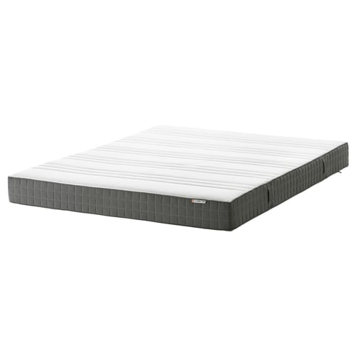 Foam mattress, medium firm, dark gray, Queen IKEA