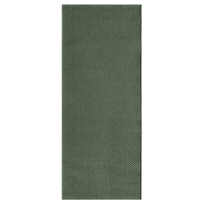 MORUM rug flatwoven, in/outdoor, dark green, 2'7