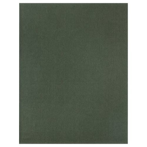 MORUM green outdoor rug, rectangular, woven texture, eco-friendly polypropylene.
