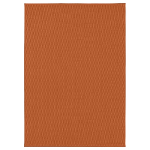 MORUM rug, terracotta, flat-woven, square, simple texture.