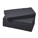MOTTAGA Paper napkin, black, 15x15 "