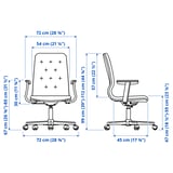MULLFJÄLLET Conference chair with casters, Naggen beige