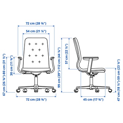 MULLFJÄLLET Conference chair with casters, Naggen dark gray