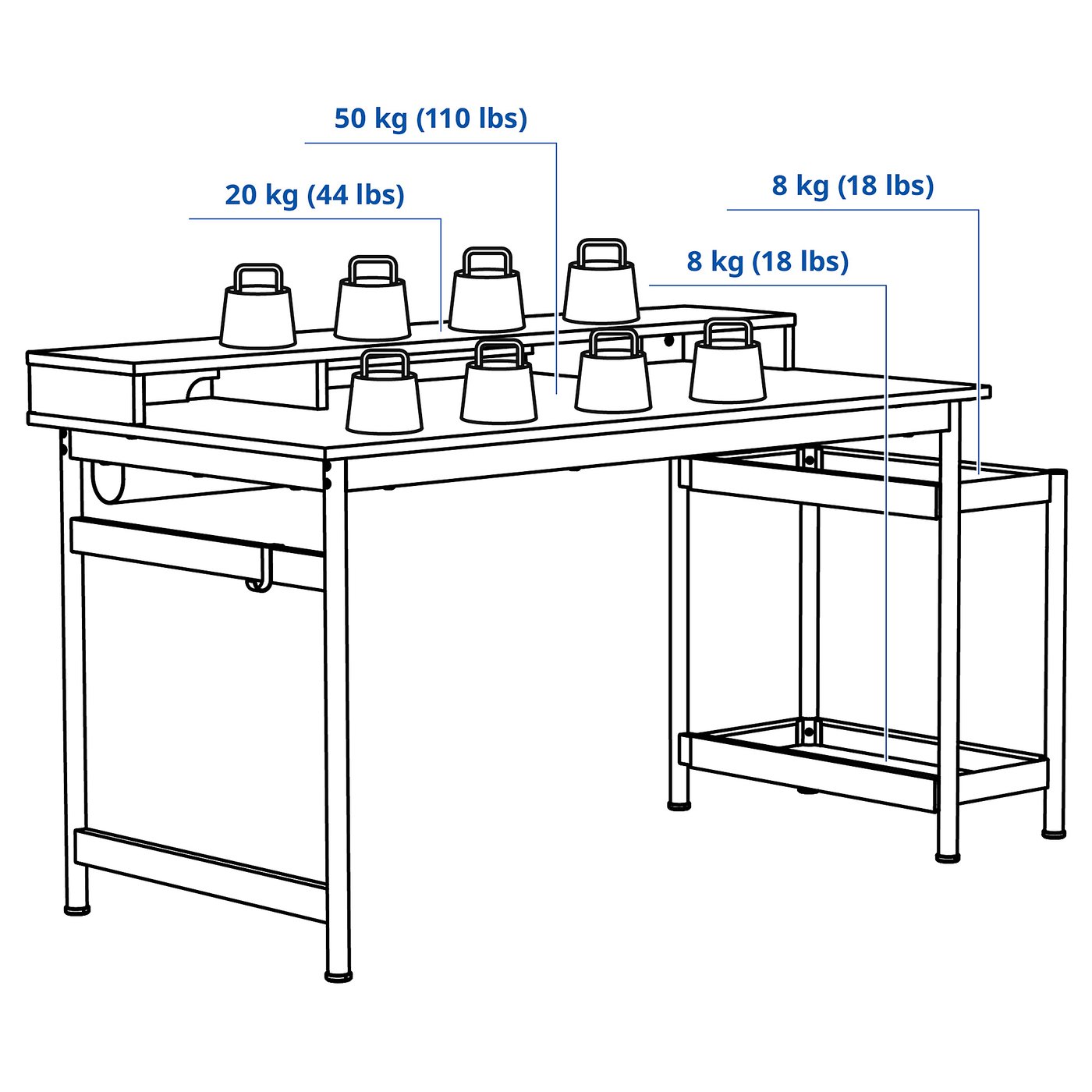 MULLSJÖ / SMÖRKULL Dark Gray Desk and Chair Set - IKEA