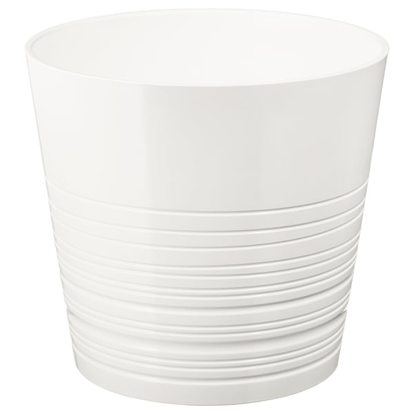 Jasje Rechtzetten Brood MUSKOT Plant pot, white, 12 ½" - IKEA