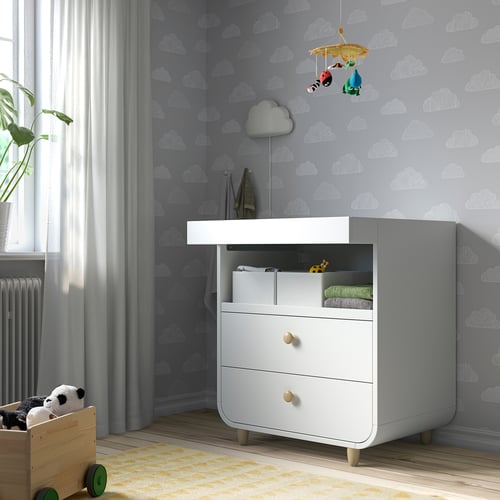 MYLLRA Changing table with drawers, white IKEA