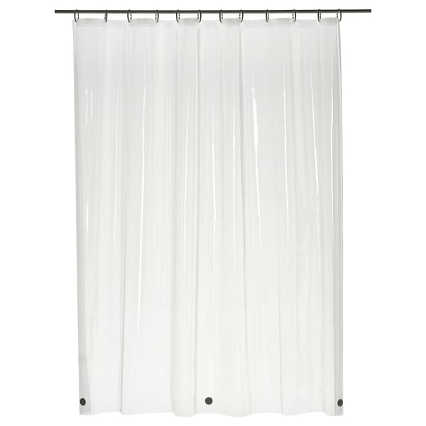 NÄLK Shower curtain liner, clear, 71x71 "