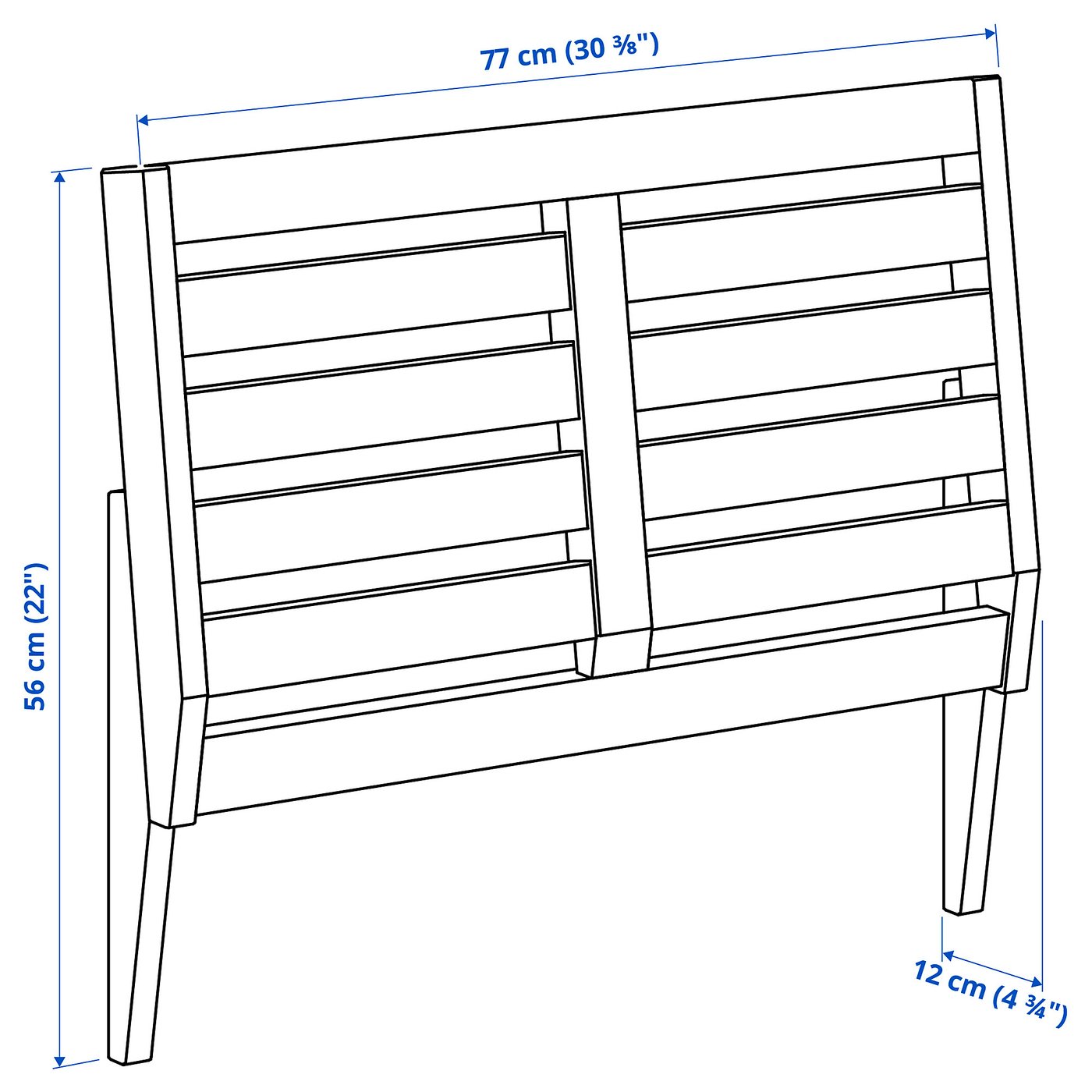 Backrest for modular sofa, outdoor, light brown stained 4