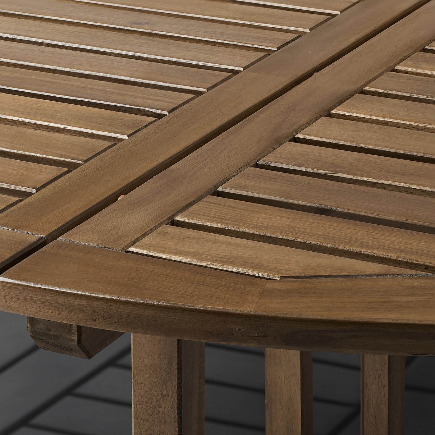 Table, outdoor, light brown stained 2