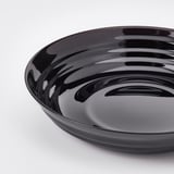 NÄTBARB Deep plate/bowl, black, 7 ½ "