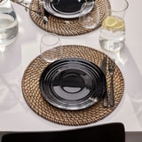 NÄTBARB Plate, black, 9 ½ "