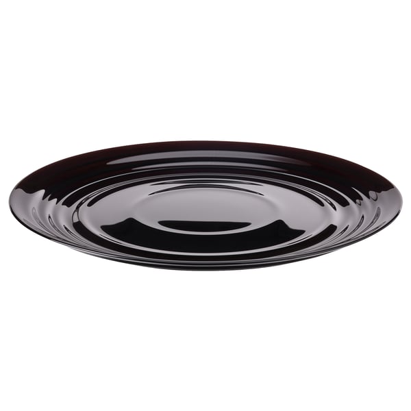 NÄTBARB Plate, black, 9 ½ "