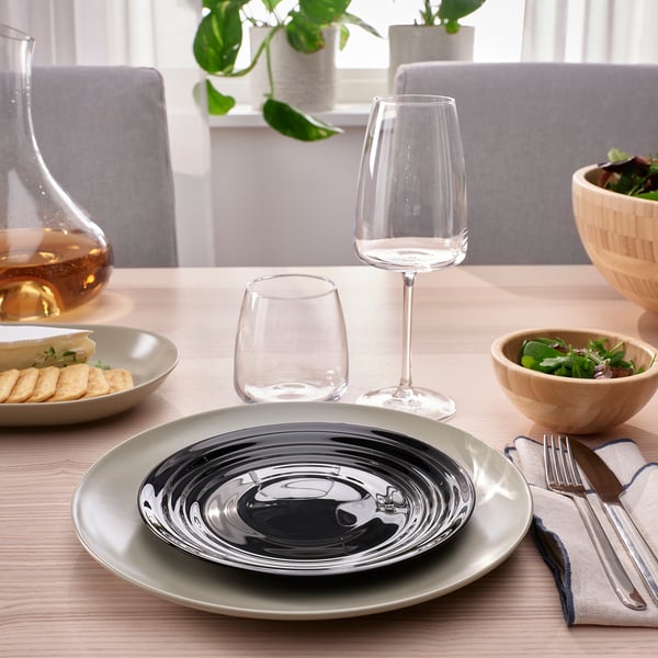 NÄTBARB Side plate, black, 7 "