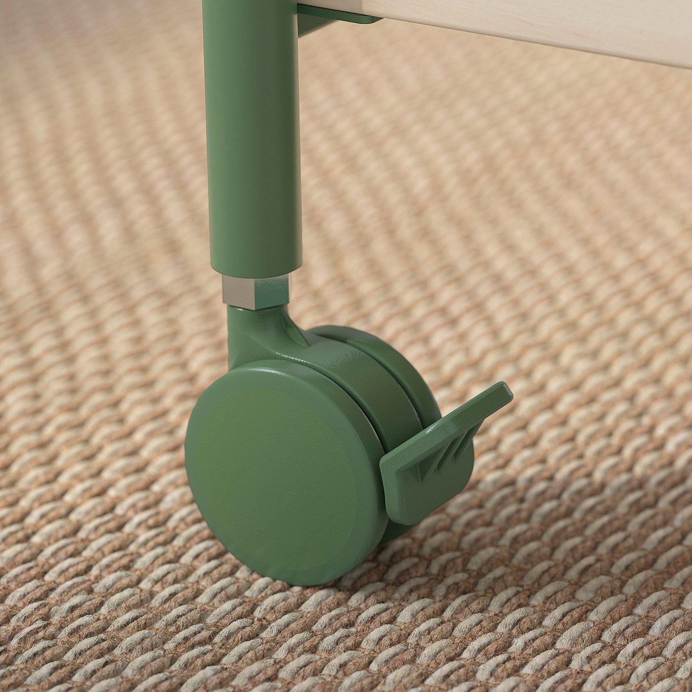 NÅLMAKARE cabinet on casters, dark green/metal, 31x171/4x341/2