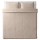 NATTJASMIN duvet cover set, beige, striped, sateen weave with cotton/lyocell blend, rectangular.