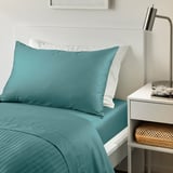 NATTJASMIN Flat sheet, blue-green, Twin/Twin X-long