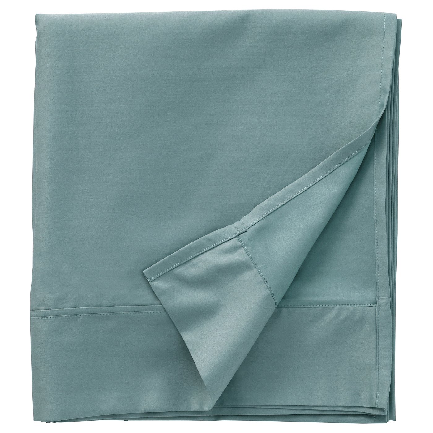 ☆nattan NATTJASMIN flat sheet, blue-green, Twin/Twin X-long - IKEA