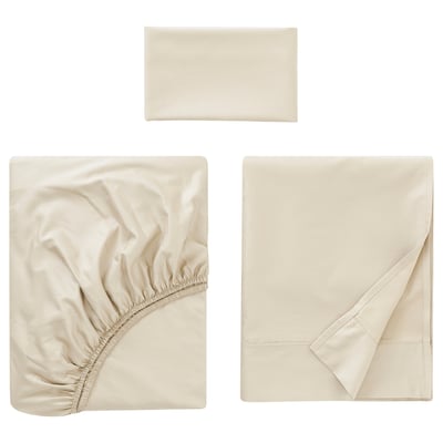 NATTJASMIN Sheet set, light beige, Twin
