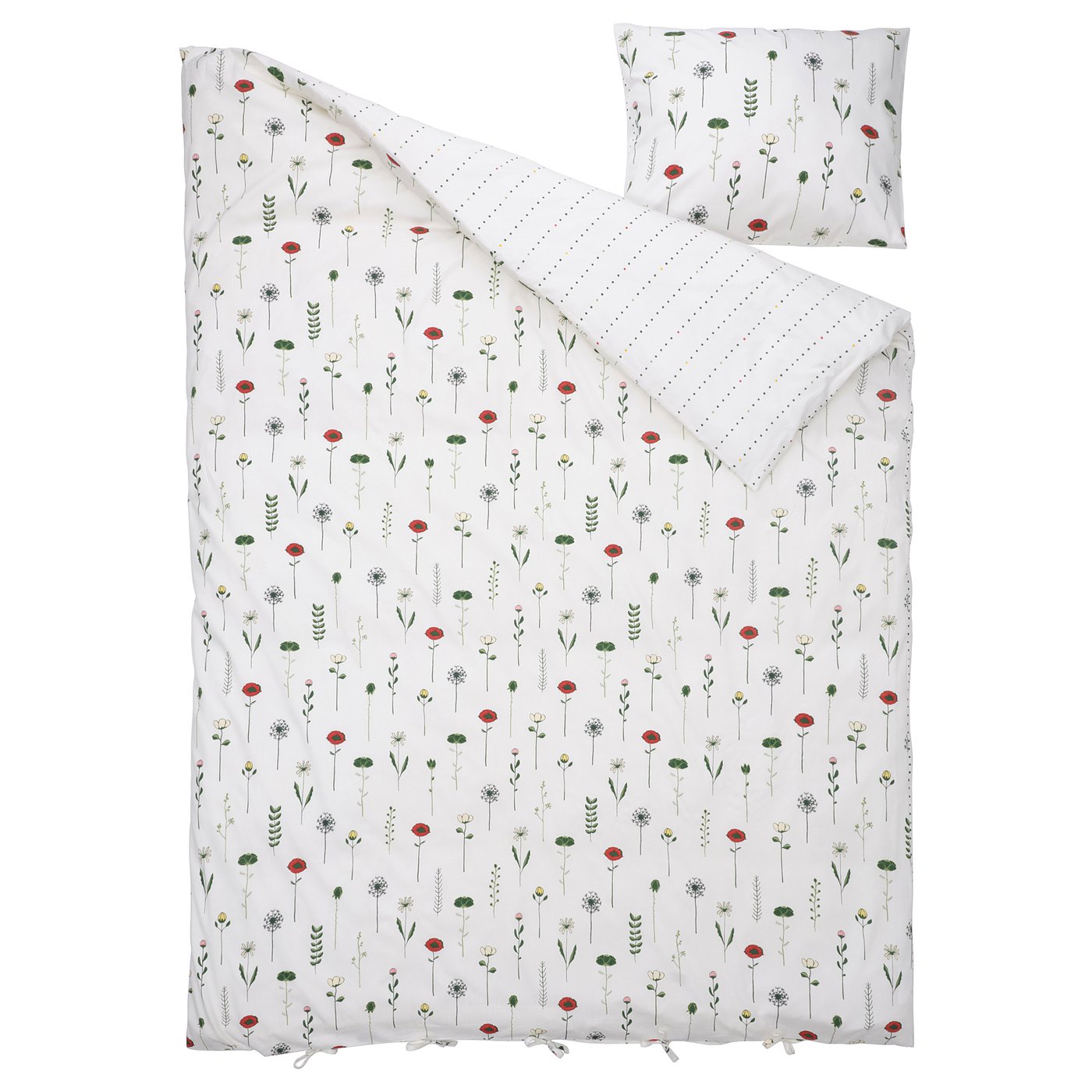 Duvet cover and pillowcase(s), floral pattern multicolor 2