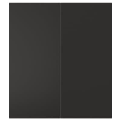 NICKEBO 2-p door/corner base cabinet set, matte anthracite, 13x30 "