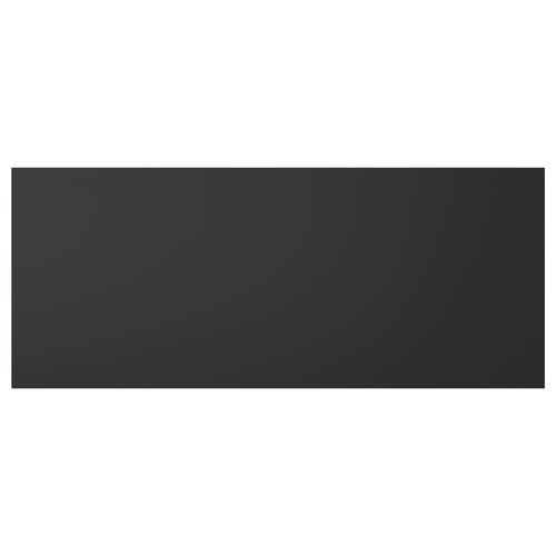 Black rectangular NICKEBO panel, sleek and modern, made from recycled materials.