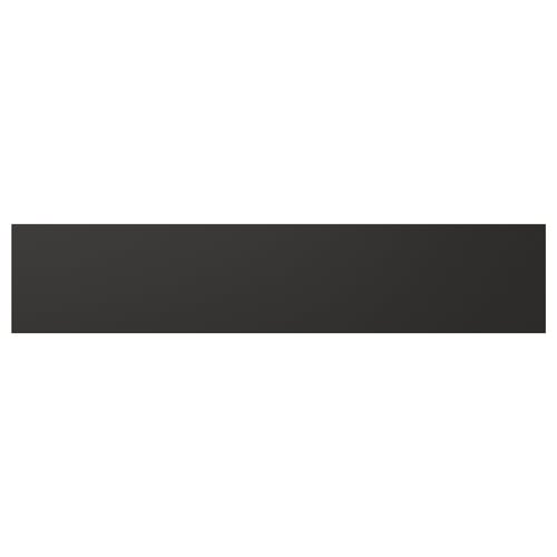 Black rectangular NICKEBO panel with smooth, matte finish. Made from recycled wood and plastic, stylish and modern.