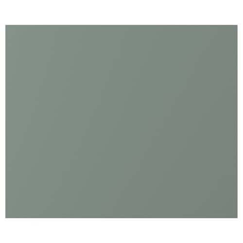 A NICKEBO drawer front in grey-green with smooth, matt finish made of durable foil.