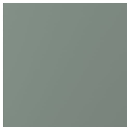NICKEBO drawer, grey-green, square, smooth matte finish. Contains particleboard and plastic edging.