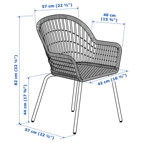 Nilsove Armchair Rattan White Ikea