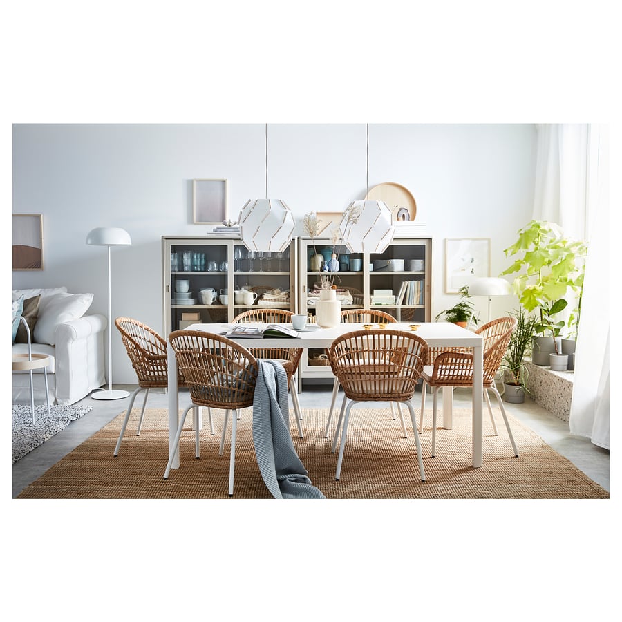 NILSOVE Armchair, rattan, white IKEA