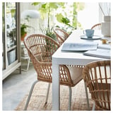 NILSOVE Armchair, rattan, white - IKEA