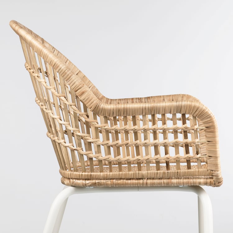 NILSOVE Armchair, rattan, white IKEA