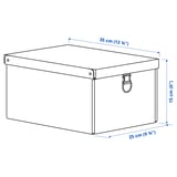 NIMM Storage box with lid, black, 9 ¾x13 ¾x6 "