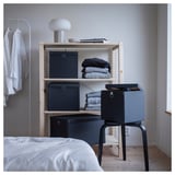 NIMM Storage box with lid, black, 13 ¾x19 ¾x11 ¾ "