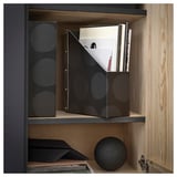 NIMM Storage box with lid, spotted gray, 12 ½x11 ¾x11 ¾ "