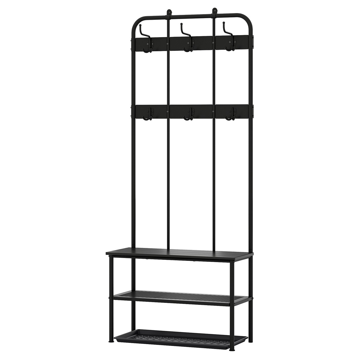 NIPÅSEN / BAGGMUCK hallway furniture, set of 2, black/gray - IKEA