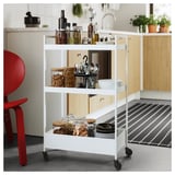 NISSAFORS Utility cart, white, 19 7/8x11 3/4x32 5/8 "
