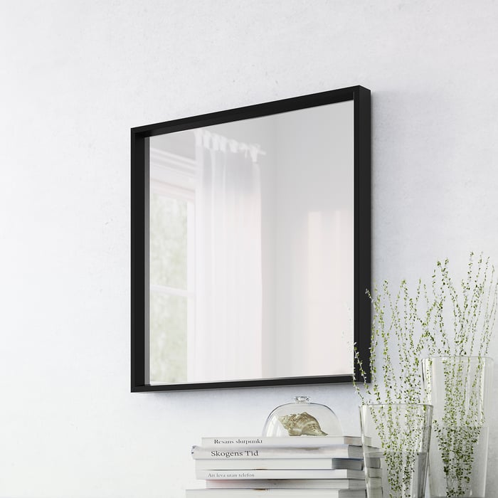 NISSEDAL Mirror, black, 255/8x255/8" - IKEA