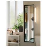 NISSEDAL Mirror, black, 15 3/4x59 "