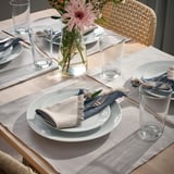 NISSÖGA Place mat, white/gray, 17 ¾x13 ¾ "