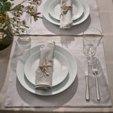 NISSÖGA Place mat, white/gray, 17 ¾x13 ¾ "