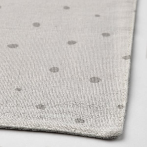 NISSÖGA Place mat, white/gray, 17 ¾x13 ¾ "