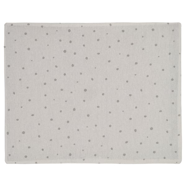 NISSÖGA Place mat, white/gray, 17 ¾x13 ¾ "